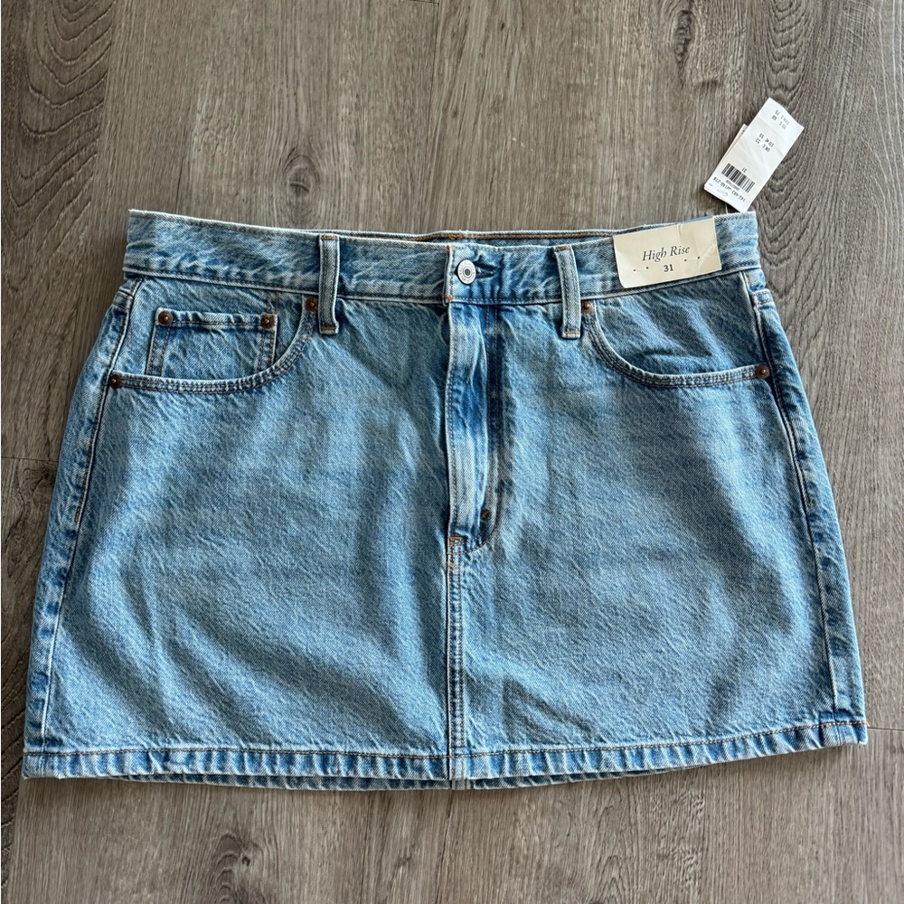 Abercrombie high rise denim skirt